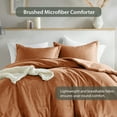 thumbnail image 5 of Regency Heights Twin/Twin-XL Comforter Sets, Reversible 2 Piece Extra Soft Dorm Bedding Set, Chambray Print Burnt Orange Comforter Bed Set with Pillow Shams, 5 of 12