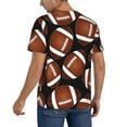 thumbnail image 2 of Fotbe Brown Football On Black Baseball Jersey Shirt for Men and Women, Casual Short Sleeves Button Down T-Shirt-Large, 2 of 9