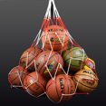 thumbnail image 1 of Bolsa De Baloncesto Bolsa de red de baloncesto con cordón de celosía, bolsas de almacenamiento de malla para llevar pelotas de juego multideportivas, 1 of 4