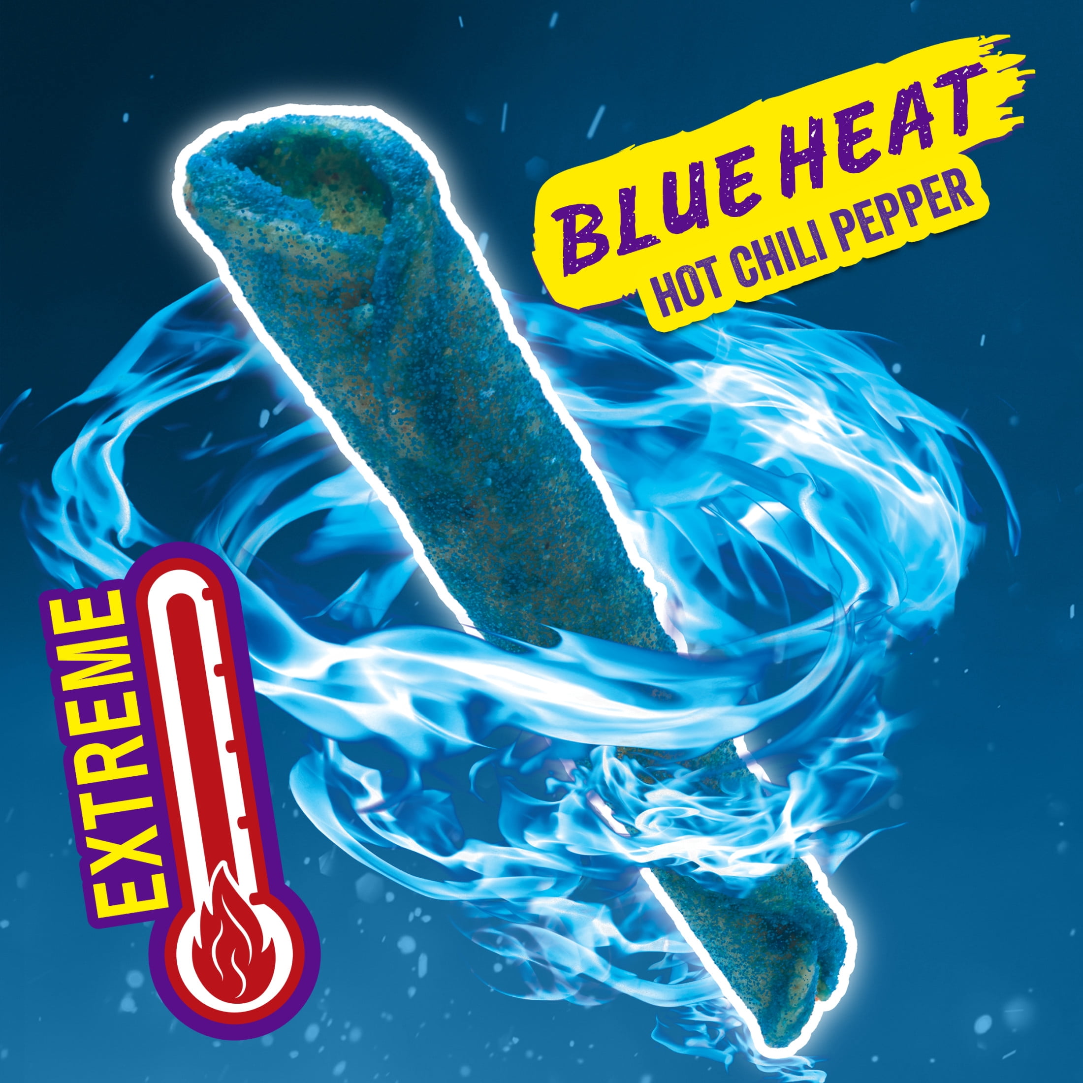 Takis Blue Heat 3.25 oz Snack Size Bag, Hot Chili Pepper Rolled Tortilla Chips
