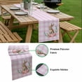 thumbnail image 5 of Pink Easter Table Runner - 36 Inch Long, Kitchen Dining Table Runner Dresser Scarves, Bunny Eggs Spring Floral Stripes Farmhouse Farmhouse Decor for Coffee Tables Wedding Party Banquet, 5 of 8