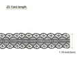 thumbnail image 2 of Unique Bargains 1.2 Inch Wide 25 Yard Lace Ribbon Floral Pattern Black Lace Trim Ribbon for Gift Wrapping, Wedding Decor, 2 of 5