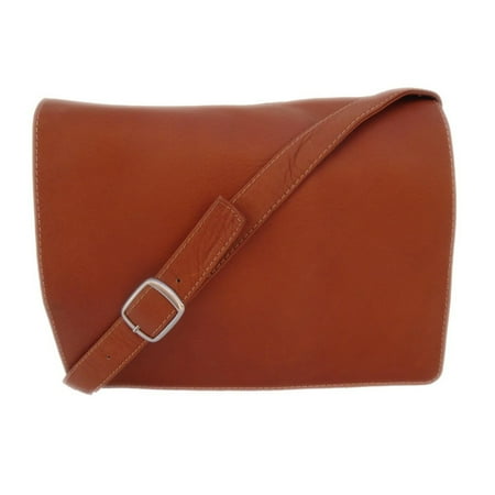 Piel Leather Large Handbag with Organizer - Saddle