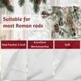 thumbnail image 7 of Christmas Winter Valance Curtain for Windows Pine Tree Berry Eucalyptus Retro Linen Curtain Valances Short Window Treatments Panels for Kitchen Bathroom Laundry Room Basement 42 x 18 Inch, 7 of 7