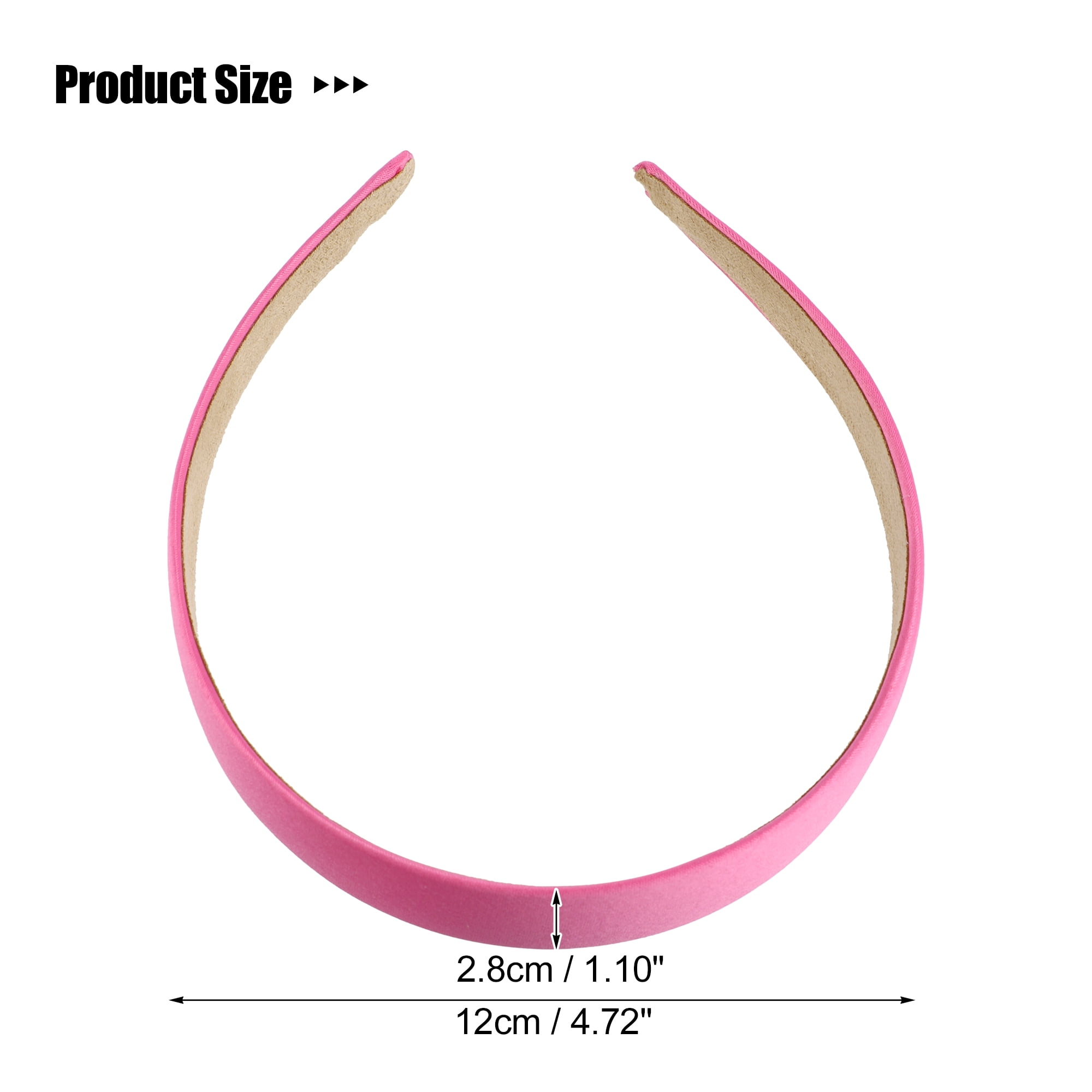 Unique Bargains Headband Hair Band for Women Non-Slip 1 Inch Wide Red