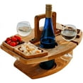 thumbnail image 1 of Mesa de picnic de frutas, mesa de vino, mesa portátil de madera para exteriores, 36*31*26 cm, 1 of 6