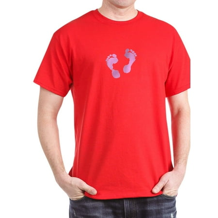 

CafePress - Cute Pink Baby Girl Footprints Maternity D T Shirt - 100% Cotton T-Shirt