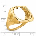 thumbnail image 3 of 14K Yellow Gold 14Ky Men\\'s Polished Horseshoe Side D/C 16.5mm Coin Bezel Ring (Size 10) Made In United States -Jewelry By Sweet Pea, 3 of 9