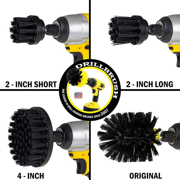 Drill Brush Power Scrubber by Useful Products - Wire Brush Replacement Drill Brushes - Power Tool Accessories - Nylon Bristle Grill Brushes for