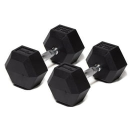 Lifeline 380 lb Pro Round Rubber Dumbbell Set Walmart