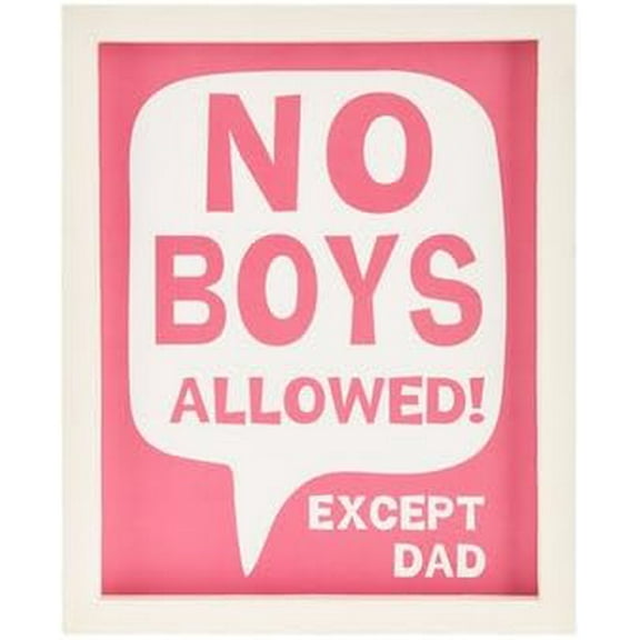Metal Sign No Boys Allowed Except Dad Wall Art Home Decoration Girls Room Outdoor & Indoor Safety Sign 8 X 12 Inch