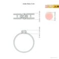 thumbnail image 4 of ANGARA Natural Diamond Split Shank Ring with Accents in 14K White Gold for Women (Size-5mm| Color-H| Clarity-SI2) | April Birthstone, Anniversary, Jewelry Gift for Women | Natural Diamond Ring, 4 of 9