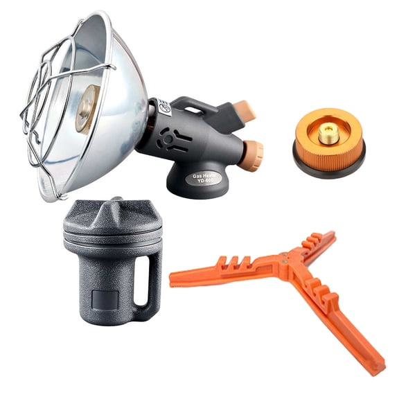 PUSPU Tent Heater for Camping, Butane Heater for Camping, Patio, Hiking, Fishing, Fast Heating, Gas Saving, Light Weight, Safe Heat for Winter, Ignition Assist with A Circular conversion head