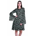 thumbnail image 1 of Moomaya Robe Longue à Manches Longues Imprimée Longueur Genou Robe d'Été Évasée, 1 of 6