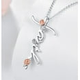thumbnail image 2 of TANGPOET Faith Rose Cross Necklace 925 Sterling Silver Pendant for Women, 2 of 6