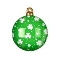 thumbnail image 7 of Hvmvliv St. Patrick's Day 24 Inch Inflatable Hanging Decorations, PVC Outdoor Yard Ball with Shamrock Print, Green White Blow Up Orbs for Porch & Garden Green, 7 of 7
