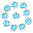thumbnail image 2 of 10 piezas 18 mm  de imitación de plateados botones redondos traseros ramo de boda cinta de invitación decoración DIY laz Azul Baoblaze Botones de acrílico, 2 of 6