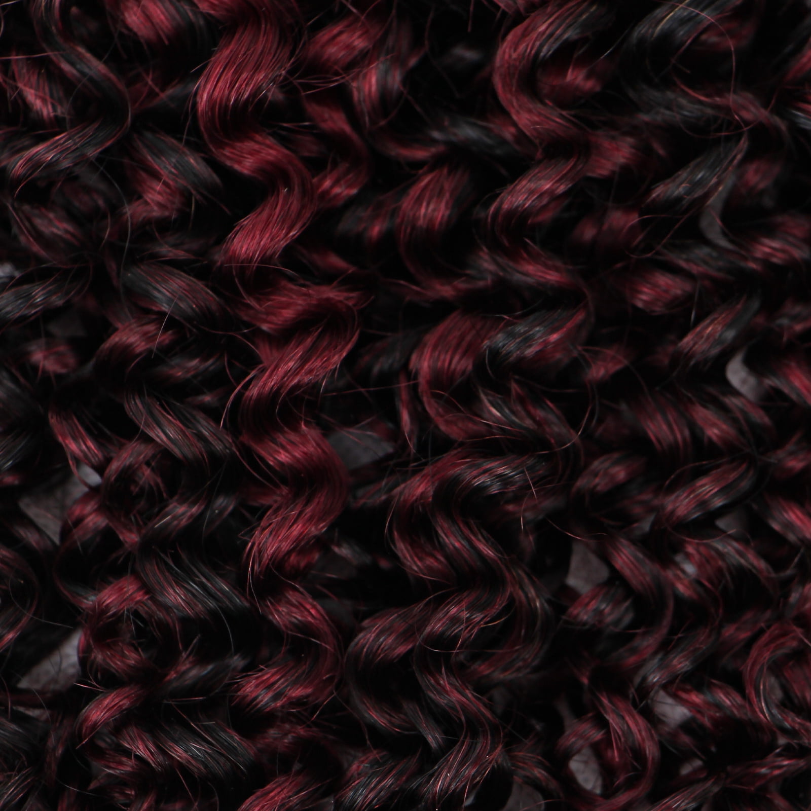 100% Human Hair Wig Curly 20" T1B/99J Burgundy Ombre Hair Heat Resistant Bleachable