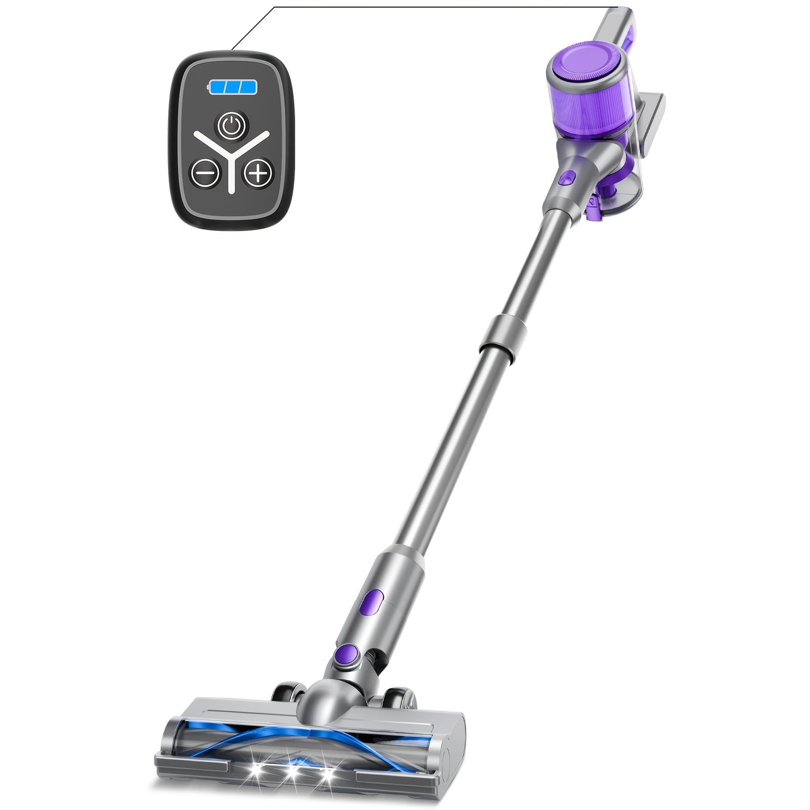 Cordless Vacuum Cleaner for Home - Powerful, Max 65Kpa Stick Vacuums Lightweight with Detachable Battery Display, Max 45Mins Runtime, 8in 1 Handheld Vacuum for Hardfloor & Carpets Pet Hair.