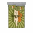 thumbnail image 2 of Ambesonne Colorful Fitted Sheet & Pillow Sham Set, St. Patricks Day, Twin, Olive Green, 2 of 3