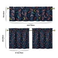 thumbnail image 6 of Kitchen Curtains 24 Inch Short - 3 Panel Set, Fashion Abstract Geometric Print, Rod Pocket Window Curtains 100% Polyester, Stylish Modern Valance for Farmhouse, Cafe, Living Room, Bedroom, Easy Wash, 6 of 6