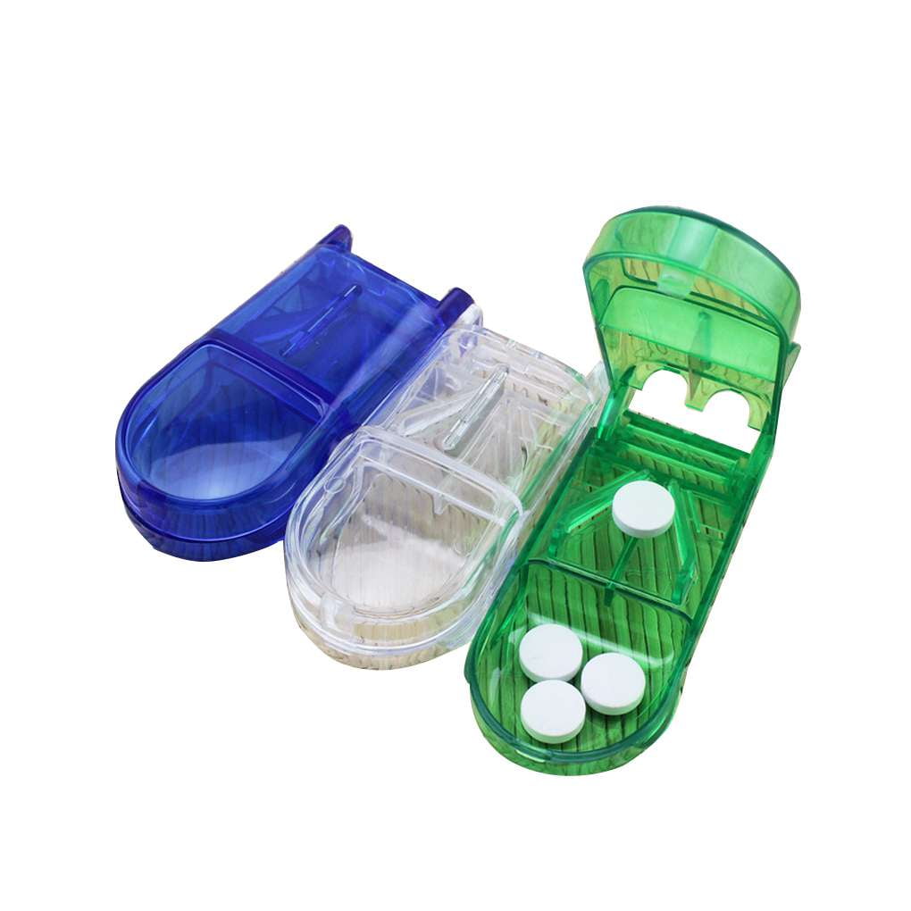 3pcs Set Rectangle Shape Tablets/Pills/Vitamin/Capsule Cutter Splitter