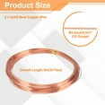 thumbnail image 2 of Uxcell 99.9% Solid Bare Pure Copper Wire Soft 2 Pack 30Ft (9m) 20 Gauge (0.8mm), 2 of 7