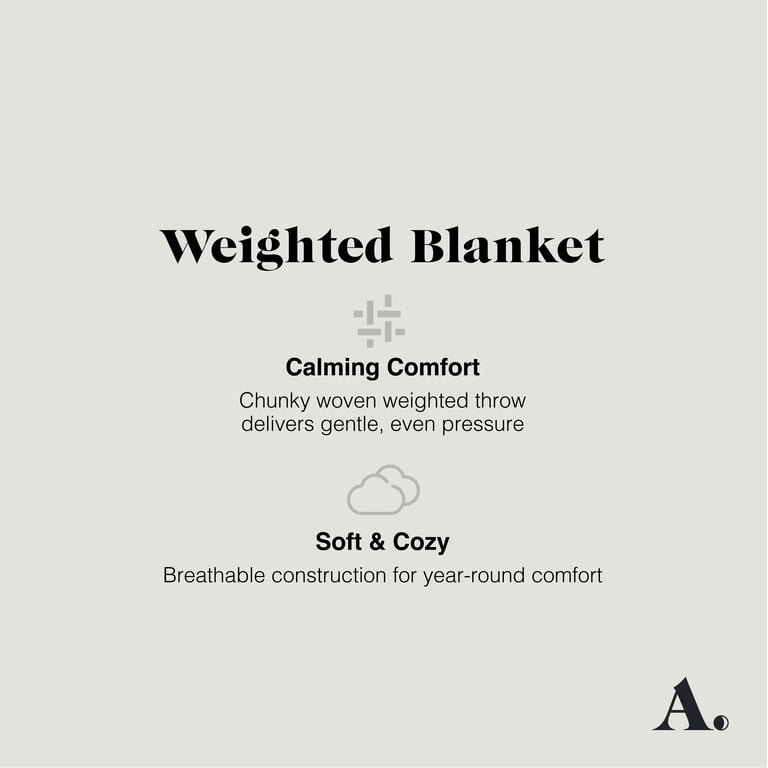 Allswell Weighted Knit Throw, Savanna Taupe, 12 lbs photo 2