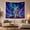 Astronaut And Robot, variant on Kitten and Puppy in Galaxy with Ringed Planets, Whimsical Illustration for Animal Lovers, Cosmic Wall Art Decor, Birthday Gift Tapestry Wall Hanging for Bedroom and Living Room