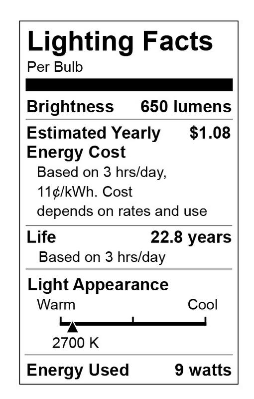 Great Value LED Light Bulb, 9W (65W Equivalent) BR30 Floodlight Lamp E26 Medium Base, Dimmable, Soft White, 4-Pack