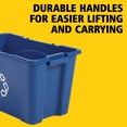 thumbnail image 3 of Rubbermaid Commercial Products 18 GAL Recycling Box, Blue, 3 of 4