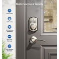 thumbnail image 5 of Veise Keyless Entry Door Lock with Handle, Keypad Deadbolt Smart Lock for Home Front Door, Satin Nickel, 5 of 8