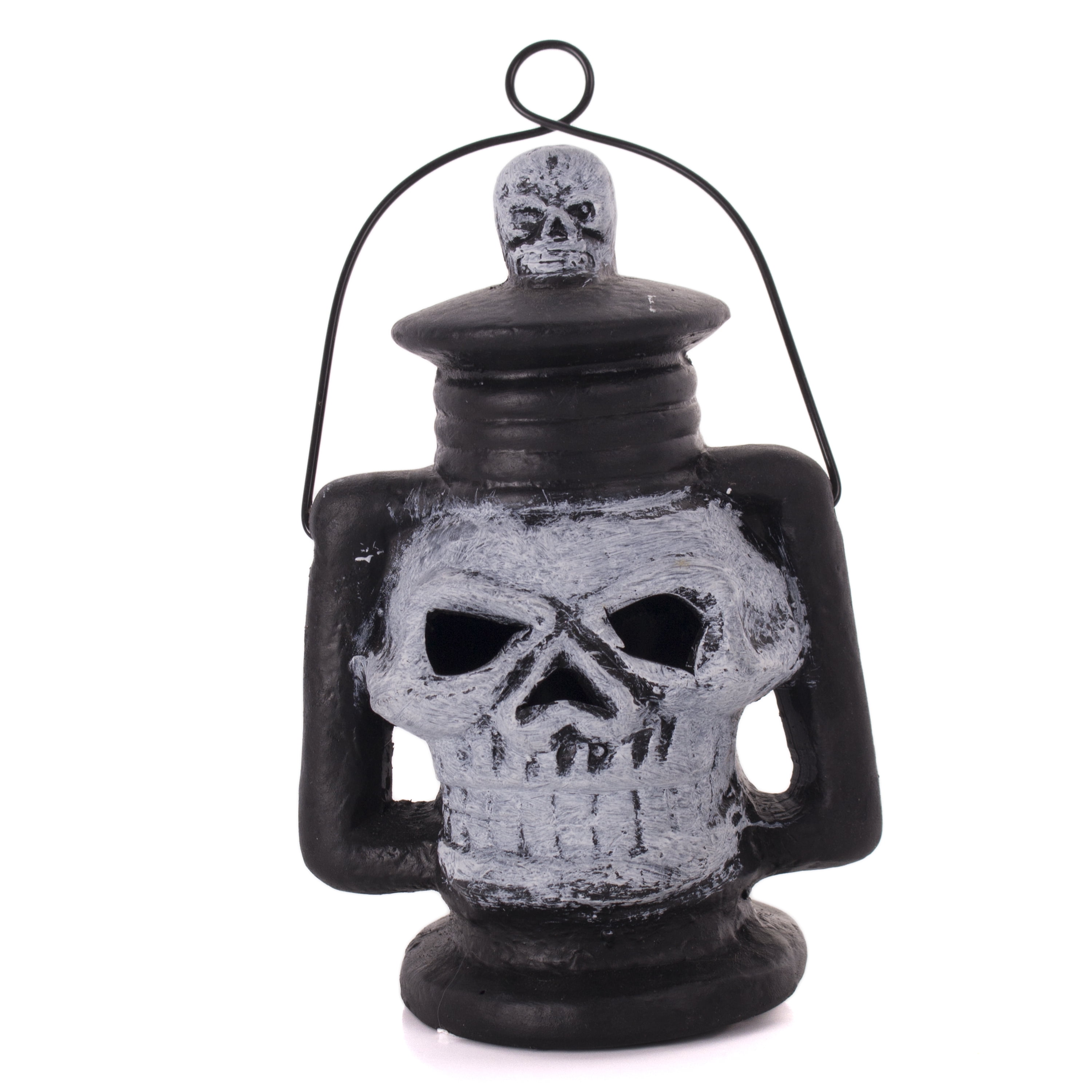 Resin Skull Head Light Up Lantern Tabletop 5 Decoration Prop