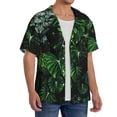 thumbnail image 4 of Balery Lush Foliage Green Plant Men's Casual Button Down Shirt Short Sleeve Textured Summer Cuban Beach Shirts-3X-Large, 4 of 7