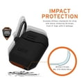thumbnail image 3 of UAG Compatible with Airpods (1st & 2nd Gen) Case Full-Body Protective Soft-Touch Silicone Case with Detachable Carabiner, Standard Issue Silicone_001, Black, 3 of 7