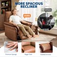 thumbnail image 6 of Power Recliner Chair Glider – Swivel Rocker with USB Charging Port, 270° Rotation, 350 lb Capacity, & Double-Layered Armrests – Chenille Upholstery for Living Room, Nursery, Bedroom, 6 of 8
