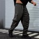 thumbnail image 1 of Pantalones largos para hombre, casuales, de moda, de color sólido, con cordón, cintura elástica y bolsillos., 1 of 8