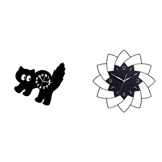 Reloj de pared acrílico con forma de flor, silencioso, sin , fácil de leer. Ideal para colgar en el dormitorio, sala de estar, cocina, estudio,
