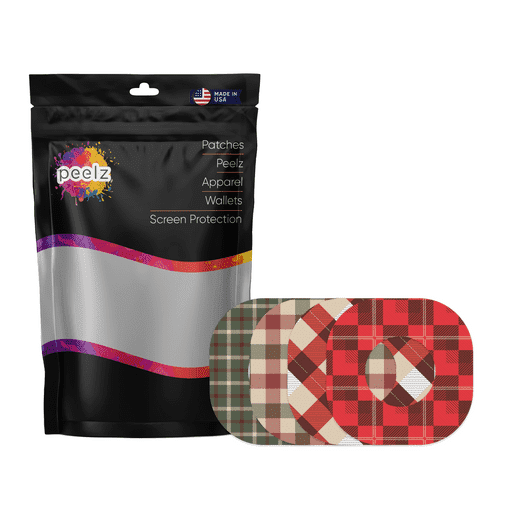 Peelz Plaid Variety Patch  Tape Designed for the DEXCOM G7 and Stelo