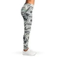 thumbnail image 4 of Us Dollar Pattern Print Leggings, Funny Sexy Yoga Leggings For Women., 4 of 5
