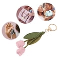 thumbnail image 4 of Unique Bargains 1 Pc Handbag Charm Flower Leaf Bag Charm Pink, 4 of 5