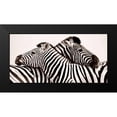 thumbnail image 2 of Anonymous 18x11 Black Modern Framed Museum Art Print Titled - Zebras in love, 2 of 5
