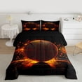 thumbnail image 2 of Homewish Boys Basketballprint Bedding Comforter Set 2pcs,Sport Theme Twin Comforter Sets Microfiber,Ball Gamer Breathable Bedding Set,Super Cozy Room Decor,Reversible, 2 of 8
