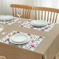 thumbnail image 3 of Pioneer Flower Floral Print Pattern Summer Placemats Table Placemats Set Of 4-Linen Kitchen Washable Placemats Table Mats 12x18 Inch Non-Slip Heat Resistant, 3 of 5