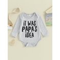 thumbnail image 2 of Bagilaanoe Baby Girl Boy Rompers Newborn Letters Print LongSleeve Bodysuit 3M 6M 9M 12M Infant Fall One Piece Jumpsuit, 2 of 8