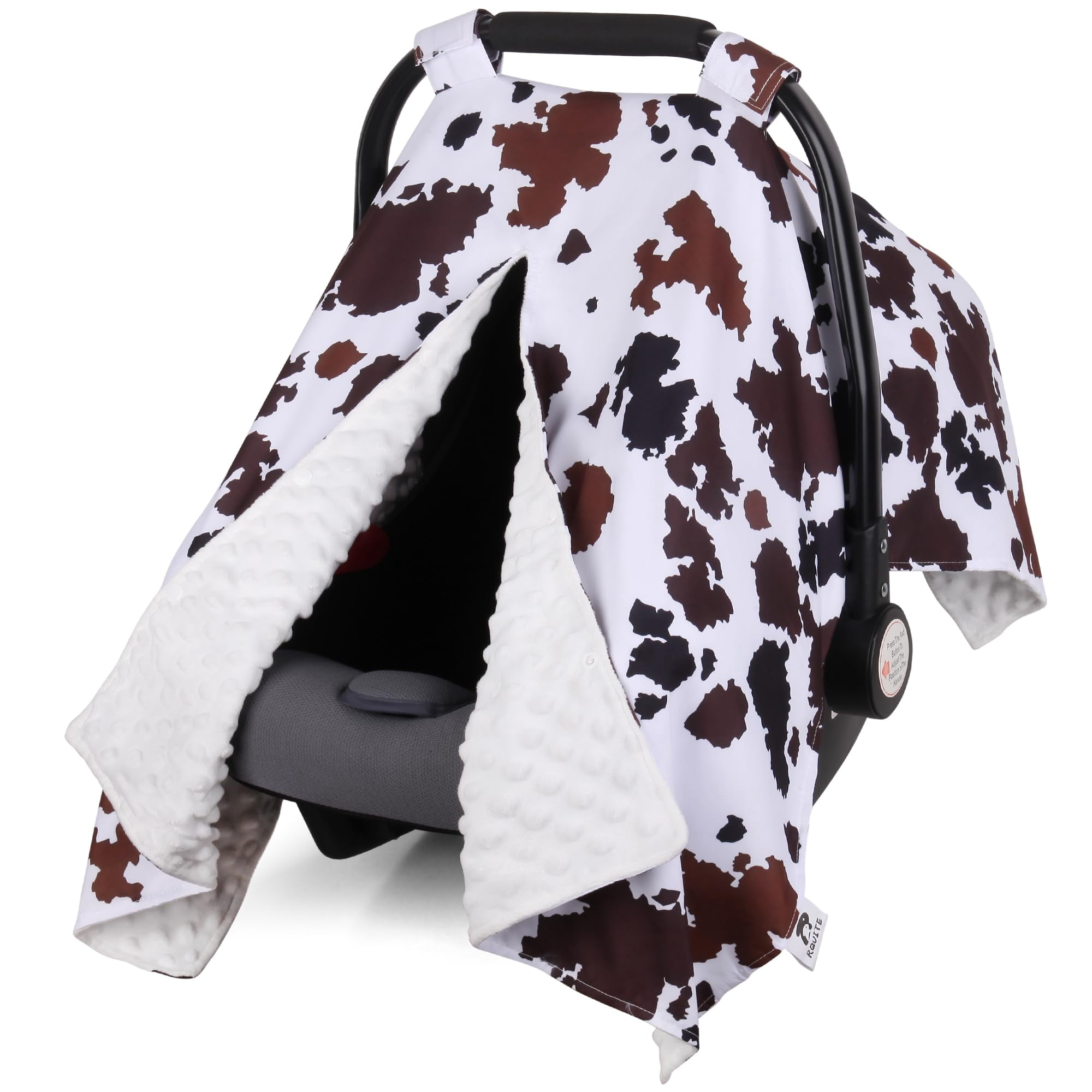 YIYIQCSJ Car Seat Cover Baby, Carseat Covers for Boy Girl, Minky Infant Car Seat Cover Winter, Peekaboo Opening Car Seat Canopy, Multiuse Baby Carrier, Stroller, Nursing Cover, Minky Blanket,