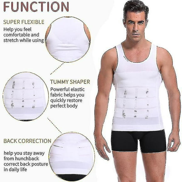 New Men Gynecomastia Compression Shirt Waist Trainer Slimming Underwear Body Shaper Belly Control Slim Undershirt Posture Fitness