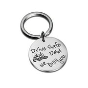 Udobuy Truck Driver Keychain - Trucker Wife - Trucker Keychain - Truck Driver Gift - Truck Dad Keychain - Trucker Gift -Father's Day Gift - Mechanic Keychain - Dad Gift - Papa Gift