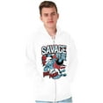 thumbnail image 4 of The Smurfs Kanji Keep Pushin Savage Men Big & Tall Zip Hoodie Brisco Brands 3X, 4 of 5