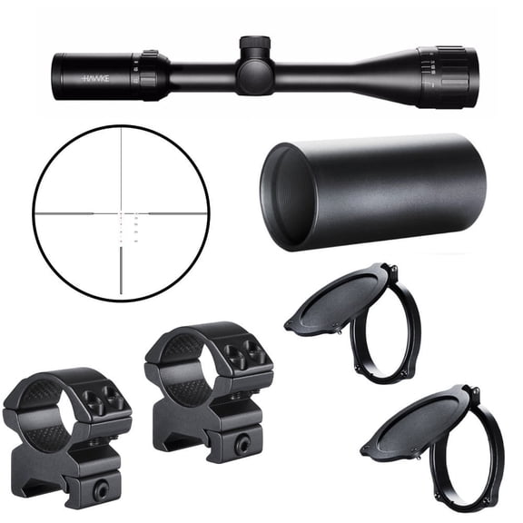 Hawke Sport Optics Vantage 4-12x40 Rimfire 0.22 WMR Riflescope with Accessories